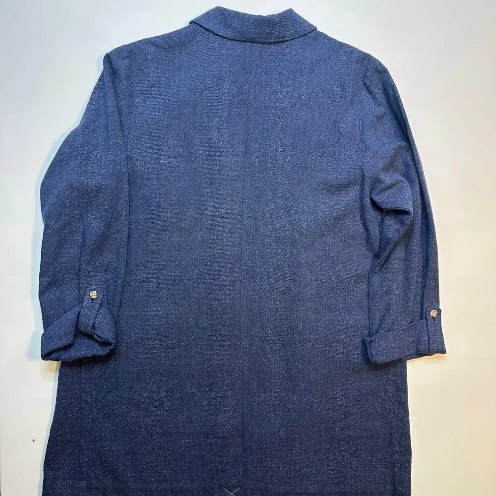 J. Jill Unstructured Oversized Open Front Long Blazer Size Medium NWT